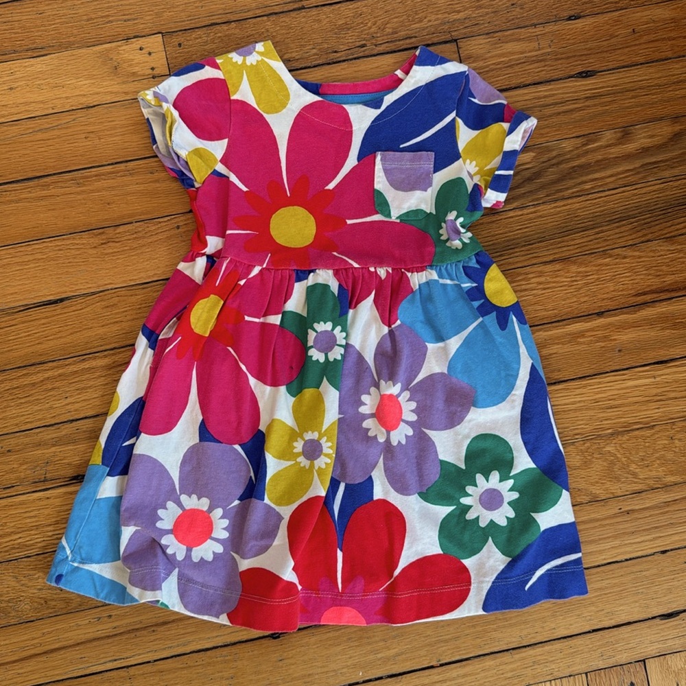 Mini Boden Girls Flower Dress 4-5Y